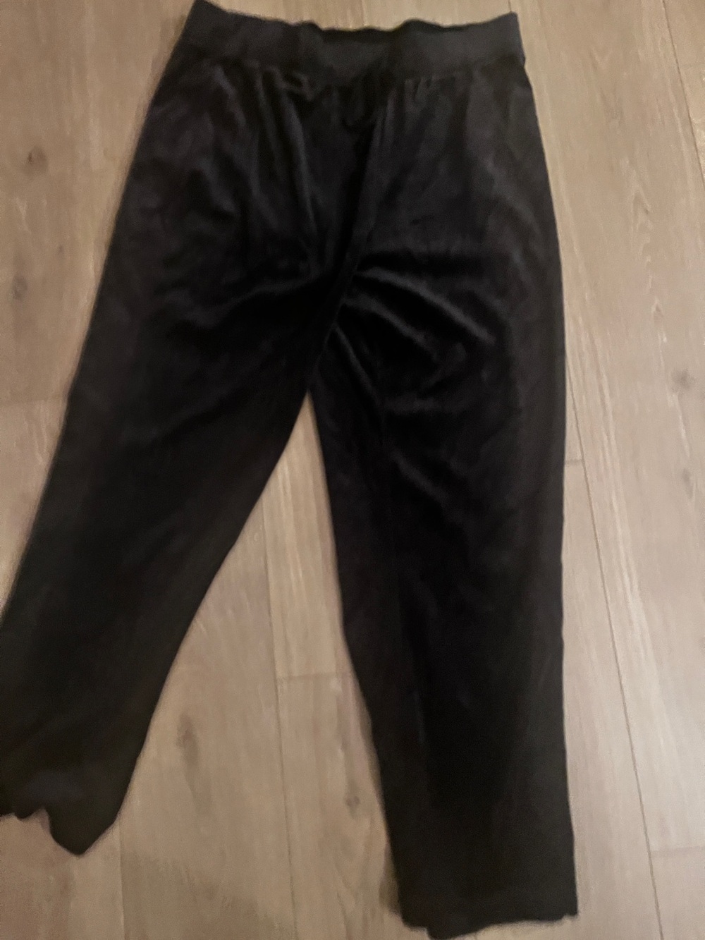 Kim Rogers Black Velour Jogger Pants XL. Soft Velvet Lounge Pants.
